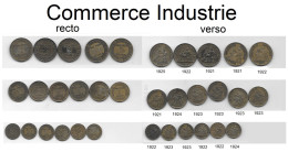 17 Pièces De Monnaie Françaises COMMERCE INDUSTRIE - Sonstige & Ohne Zuordnung