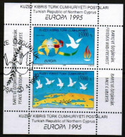 1995 - EUROPA - PEACE AND FREEDOM - TURKISH CYPRIOT STAMPS - USED BLOCK - 1995