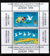 1995 - EUROPA - PEACE AND FREEDOM - TURKISH CYPRIOT STAMPS - UMM BLOCK - 1995