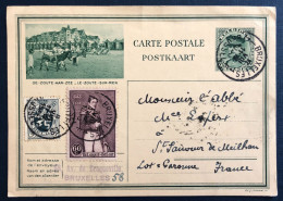 Belgique, Entier-carte + Complément De Bruxelles Pour La France 1930 - (B3715) - Cartes Postales 1909-1934