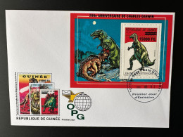 Guinée Guinea 2009 FDC Mi. Bl. 1731 Surchargé Overprint Dinosaures Dinosaurier Dinosaurs Anniversaire De Charles Darwin - Prehistorics