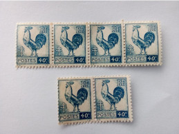 Coq D'Ager 40 C N° 632 - Timbre France Poste - Block - 1944 Coq Et Maríanne D'Alger