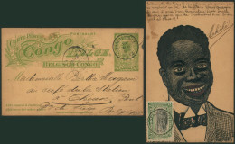 Congo Belge - EP Au Type N°38 (SBEP) 5C Vert/jaune Expédié De Stanleyville (1913) > Theux / Dessin à La Main Au Verso ! - Entiers Postaux