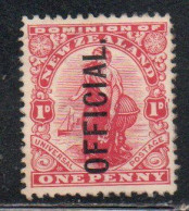 NEW ZEALAND NUOVA ZELANDA 1907 OFFICIAL STAMPS COMMERCE COMMERCIO 1p MH - Ongebruikt