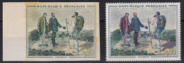 France N°1363 - Essai De Couleur Non Dentelé - Courbet - Neuf ** Sans Charnière - TB - Prove Di Colore 1945-…