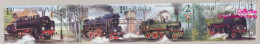 Polen 3997-4000 Viererstreifen (kompl.Ausg.) Postfrisch 2002 Dampfloks (10162002 - Unused Stamps