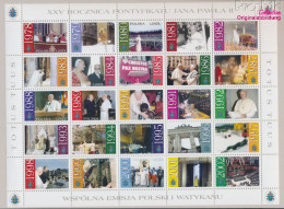 Polen 4018-4042 Zd-Bogen (kompl.Ausg.) Postfrisch 2003 Pontifikat Papst Johannes Paul II (10162005 - Nuevos