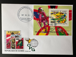 Guinée Guinea 2009 FDC Mi. Bl. 1724 Surchargé Overprint Winter Olympic Calgary 1988 Vancouver 2010 Jeux Olympiques Ski - Invierno 1988: Calgary