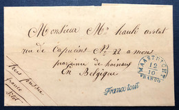 Pays-Bas, Lettre (LSC) De Maastrich 12.10.1850 Pour Mons - (B4282) - ...-1852 Préphilatélie