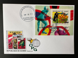 Guinée Guinea 2009 FDC Mi. Bl. 1725 Surch. Overprint Winter Olympic Calgary 1988 Vancouver 2010 Jeux Olympiques Patinage - Hiver 2010: Vancouver