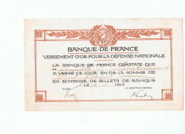 BDF-versement D'or-1915 - Zonder Classificatie