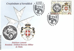 Romania - 2012- Emissione Congiunta Con Lo SMOM FDC Ufficiale Con Annulli Speciali. Bella - Briefe U. Dokumente