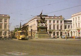 BRUXELLES-PLACE ROYALE TRAM 94-STATUE GODEFROID DE BOUILLON-MUSEE MAGRITTE - Public Transport (surface)