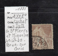 + COTE 275E/ OBLITERATION ST PIERRE ET MIQUELON  / RARE ET SUPERBE ++++ - Usati