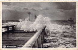 BELGIQUE - Blankenberghe - L'Estacade Par Tempête - Carte Postale Ancienne - Blankenberge