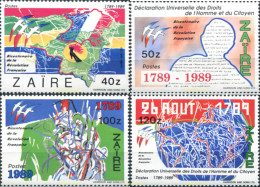 286735 MNH ZAIRE 1990 BICENTENARIO DE LA REVOLUCION FRANCESA - Nuevos