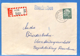 Allemagne Republique Federale 1958 Lettre Einschreiben De Weiden (G22477) - Brieven En Documenten