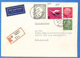 Allemagne Republique Federale 1955 Lettre Par Avion De Frankfurt (G22483) - Cartas & Documentos