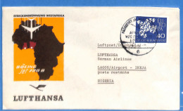 Allemagne Republique Federale 1962 Lettre Par Avion De Frankfurt Aux Nigeria Lufthansa (G22492) - Cartas & Documentos