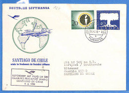 Allemagne Republique Federale 1958 Lettre Par Avion De Frankfurt Aux Cile Lufthansa (G22494) - Covers & Documents