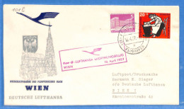 Allemagne Republique Federale 1957 Lettre Par Avion De Frankfurt Aux Austria Lufthansa (G22496) - Storia Postale