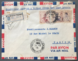 Cambodge Divers Sur Enveloppe Pour Paris 21.12.1956 - (W1342) - Kambodscha