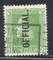 NEW ZEALAND NUOVA ZELANDA 1915 1919 1916 OFFICIAL STAMPS KING GEORGE V 1/2p USATO USED OBLITERE' - Used Stamps