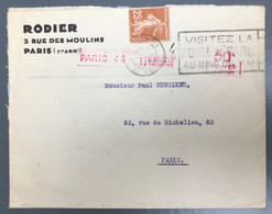 France N°235 Sur Enveloppe + Complément Mécanique 11.3.1929 - (A1114) - 1921-1960: Période Moderne