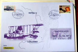 ITALIA 2017 - CENTENARY FIRST FIRST FLIGHT ROMA-PALERMO-ROMA, OFFICIAL FDC - 2011-20: Marcophilie