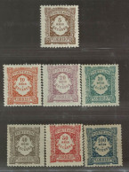 Portugal, 1904, # 7/13, Porteado, MH - Unused Stamps