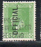 NEW ZEALAND NUOVA ZELANDA 1915 1919 1916 OFFICIAL STAMPS KING GEORGE V 1/2p USATO USED OBLITERE' - Used Stamps