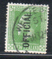 NEW ZEALAND NUOVA ZELANDA 1915 1919 1916 OFFICIAL STAMPS KING GEORGE V 1/2p USATO USED OBLITERE' - Gebraucht