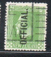 NEW ZEALAND NUOVA ZELANDA 1915 1919 1916 OFFICIAL STAMPS KING GEORGE V 1/2p USATO USED OBLITERE' - Usados