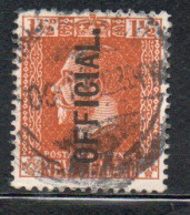 NEW ZEALAND NUOVA ZELANDA 1915 1919 OFFICIAL STAMPS KING GEORGE V 1 1/2p USATO USED OBLITERE' - Oblitérés