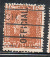 NEW ZEALAND NUOVA ZELANDA 1915 1919 OFFICIAL STAMPS KING GEORGE V 1 1/2p USATO USED OBLITERE' - Usati