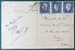 France N°686 (x3) Sur CPA - (B081) - 1921-1960: Modern Period