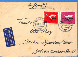 Allemagne Republique Federale 1955 Lettre Par Avion De Essen (G22519) - Lettres & Documents