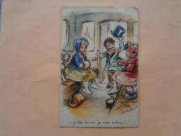 Carte De L'illustrateur " Germaine Bouret " - " Gentes Dames , Je Vous Salue " - - Bouret, Germaine