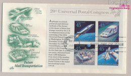 USA Block23 (kompl.Ausg.) FDC 1989 Zukünftige Postbeförderung (10161869 - 1981-1990