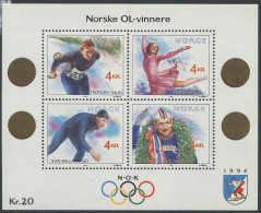Norway:Unused Sheet Lillehammer Olympic Games 1994, 1990, MNH - Inverno1994: Lillehammer