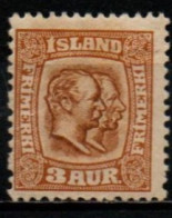 ISLANDE 1907-8 * - Neufs