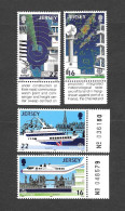 Jersey Space Meteorology 4 Stamps 1988 MNH. Satellite Europe CEPT - Klimaat & Meteorologie