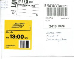 0406j: Post.express- Label Gelb Auf Modernem Bedarfspostbeleg (seltene Verwendungsform) - Lettres & Documents