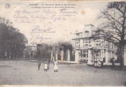 HASSELT - LIMBURG - BELGIE - RARE CPA ANIMEE FELDPOST DE 1918 - LA BANQUE NATIONALE ET LE BOULEVARD SCHIERVELD... - Hasselt