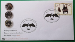 UNO Genf 2013 FDC Flughund Gefährdete Arten Stempel Mit Flughund - Nuevos