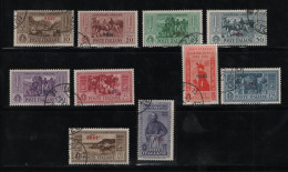 GREECE 1932 DODECANESE GARIBALDI ISSUE RODI OVERPRINT COMPLETE SET USED STAMPS   HELLAS No 108XII - 117XII AND VALUE EUR - Dodecaneso