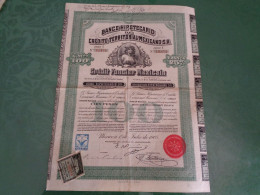 Crédit Foncier Mexicain - Obligation Hypothécaire - Cent Pesos -  1908 -Vignette  - Réf.421 - - Banque & Assurance