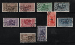 GREECE 1932 DODECANESE GARIBALDI ISSUE PATMO OVERPRINT COMPLETE SET USD STAMPS   HELLAS No 108XI - 117XI AND VALUE EURO - Dodekanisos