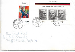 0406d: Bund Block Nobelpreisträger, Gelaufen 1975 Nach Wien - Prix Nobel