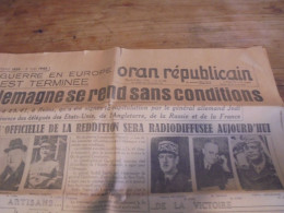 ORAN REPUBLICAIN Journal Du 8 Mai 1945 - 1939-45